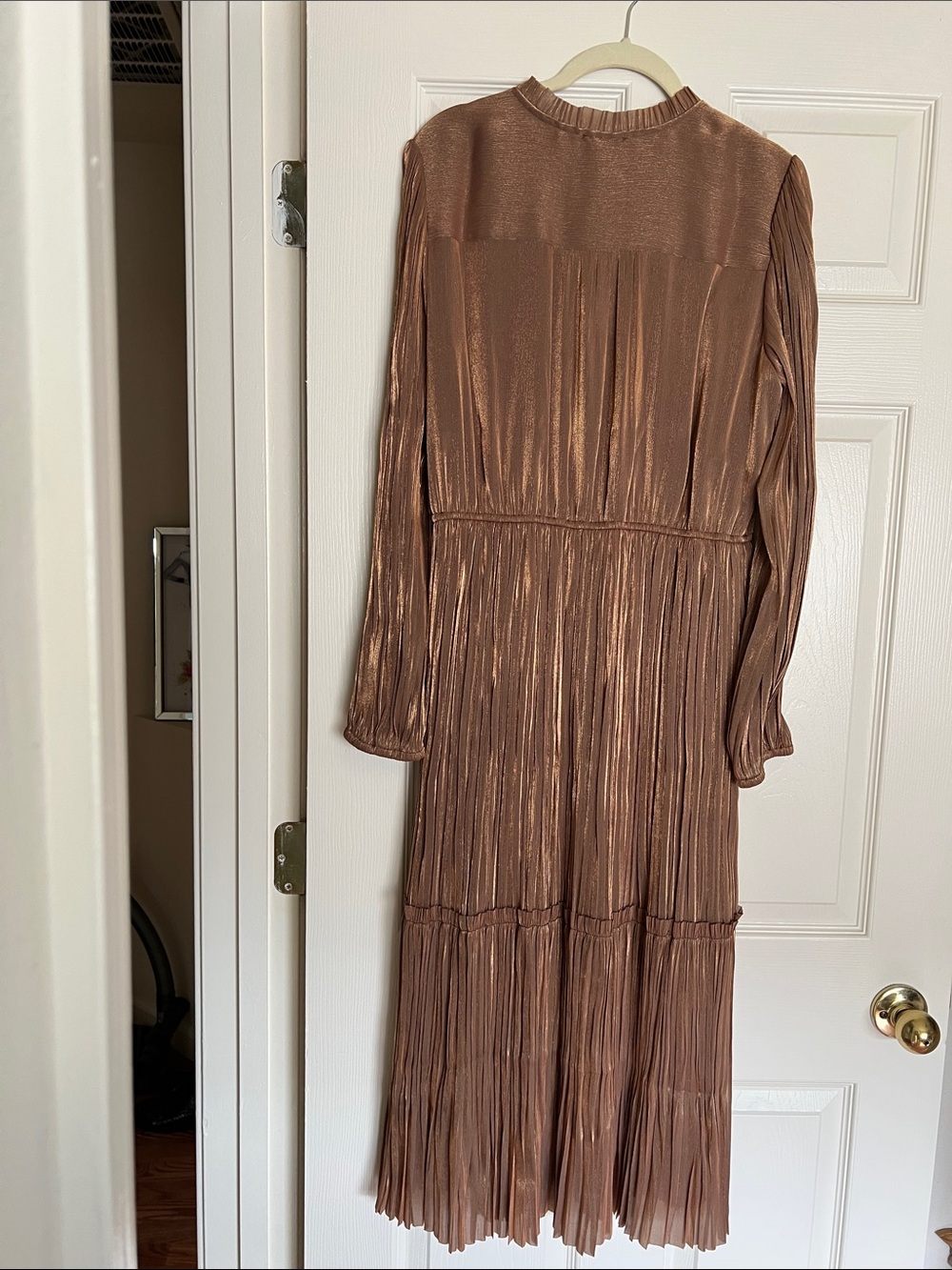 Current Air Pleated Maxi Dress - Brown - Picture 2 of 3